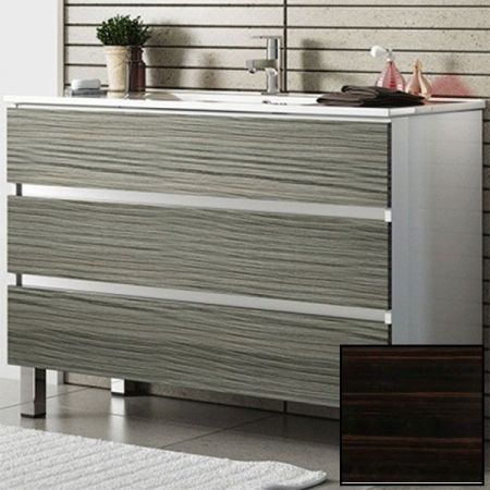 Тумба с раковиной SanVit Авеню-3 120 kavenu3120 с фактурой под дерево Черное дерево, артикул kavenu3120