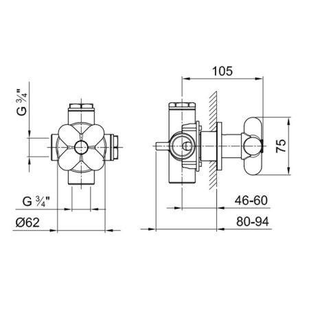 Fantini I Balocchi Запорный вентиль, 3/4", цвет: белый матовый