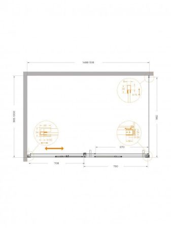 Душевой уголок CEZARES PLANE-AH-1 арт. PLANE-AH-1-140/100-C-CR, артикул PLANE-AH-1-140/100-C-CR