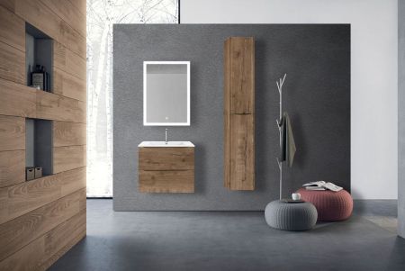 База под керамическую раковину Mia 600 подвесная, 2 выкатных ящика soft close, V.Oak, артикул VMC-2MC600VO