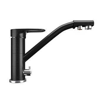 Смеситель для кухни Ulgran U-010-344, ультра-черный