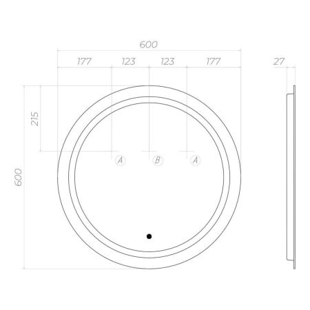 Зеркало VIGO Holly Classic 600, артикул z.HOL.60 Classic