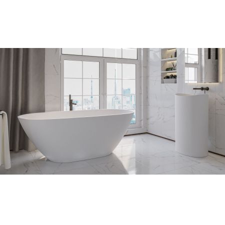 Ванна WHITECROSS Onyx D 160x75 (белый мат) иск. камень, артикул 0207.160075.200