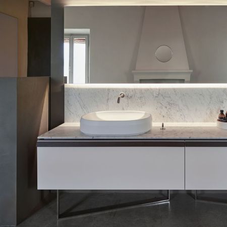 Agape Lariana Раковина накладная, 64.9x46.9x13 см, без отв., цвет: белый