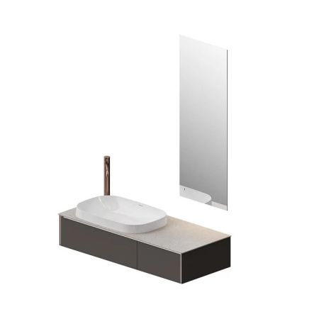 Тумба MAGICA подвесная 120, 2 ящика, вечерний серый матовый