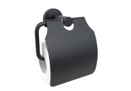 Бумагодержатель с крышкой AQUATEK, матовый черный AQ4009MB ВЕГА, артикул AQ4009MB