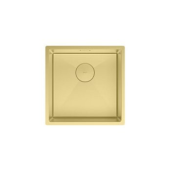 Кухонная мойка Lemark OLANGA 440 прямоугольная из нержавеющей стали цвет: светлое золото (9938122)