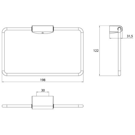Emco Flow Полотенцедержатель-кольцо, подвесной, 198mm, цвет хром