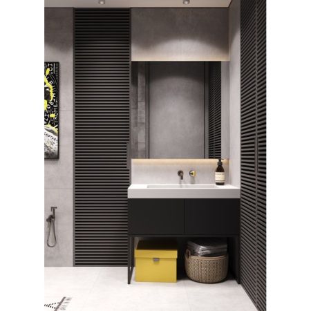 Смеситель для раковины встраиваемый Bronze de Luxe 9007GM-Y, графит/желтый, артикул 9007GM-Y