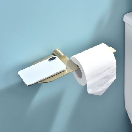 Держатель для туалетной бумаги Raglo R300.03.03, золотой сатин