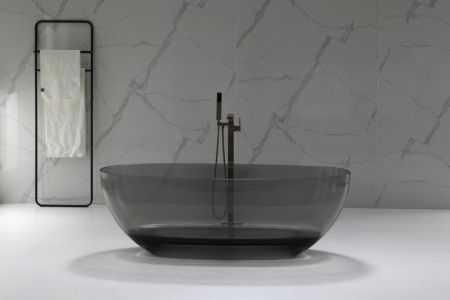 Ванна отдельностоящая 1700x800x560, Grey Mist, CEZARES CZR-RELAX-170-80-56-GM-PFB, артикул CZR-RELAX-170-80-56-GM-PFB