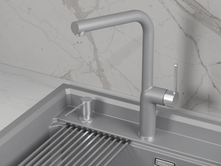 Смеситель для кухни GRANULA (9502, АЛЮМИНИУМ), артикул 9502, АЛЮМИНИУМ