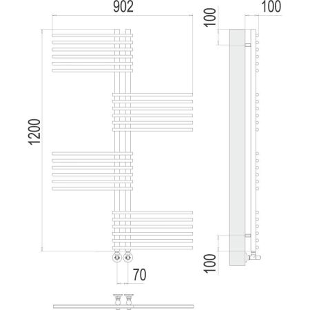 Полотенцесушитель водяной Terminus Европа П24 70х120, артикул 4670078530622