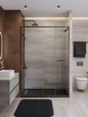 LUX-B-FS-11-110-C-GM Душевая дверь, артикул LUX-B-FS-11-110-C-GM