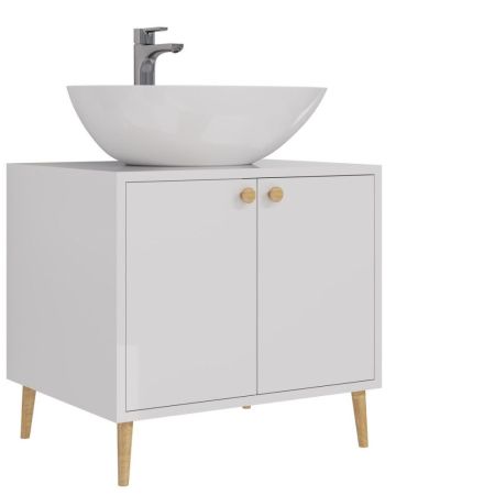 Тумба с раковиной напольная Dreja Luno 60 см, белый, артикул 99-2001-com