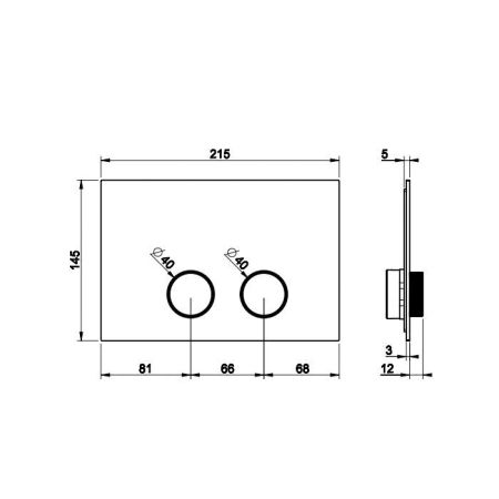 Gessi Anello Клавиши смыва Tece (TeceProfil, TeceBox)., цвет: хром