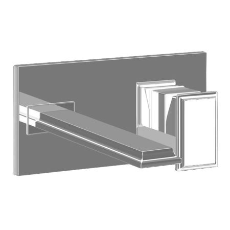 Gessi Eleganza Встраиваемый однорычажный смеситель для раковины, без донного клапана, с изливом (внешняя часть), цвет: Finox, артикул 46088#149