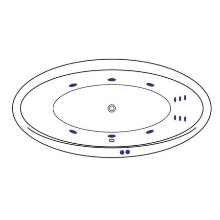Ванна EXCELLENT Lumina 190x95 "LINE" (золото), артикул WAEX.LUM19.LINE.GL