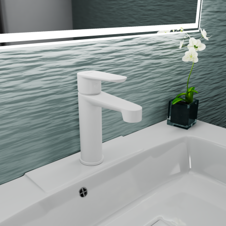 Смеситель для раковины D&K Bayern.München белый (DA1562108), артикул DA1562108