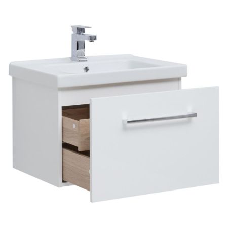 Тумба с раковиной подвесная Dreja Big Inn 65 см, белый, артикул 77-0201W-com