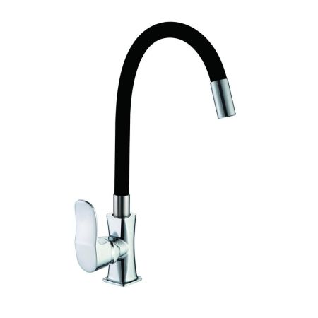 Смеситель для кухни с гибким изливом D-Lin D155318-1, хром/черный, артикул D155318-1