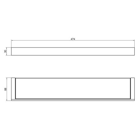 Полка в ванную стеклянная Timo Petruma 15272/03 черный, артикул 15272/03