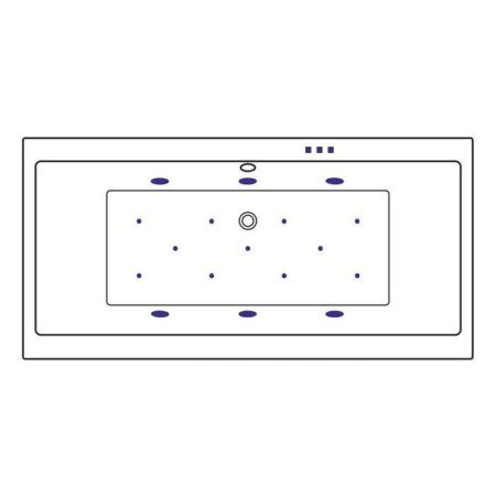 Ванна EXCELLENT Pryzmat Slim 180x80 "RELAX" (хром), артикул WAEX.PRY18S.RELAX.CR