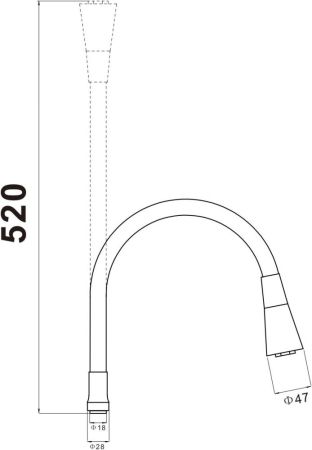 Гибкий излив для кухонного смесителя Savol S-MCG-Y, бежевый, артикул S-MCG-Y