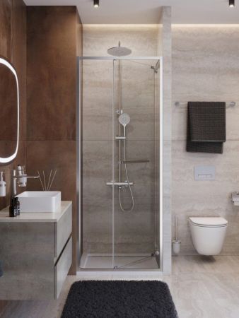 LUX-B-FS-1-100-C-GM Душевая дверь, артикул LUX-B-FS-1-100-C-GM