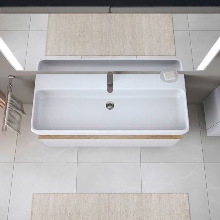 Duravit  Qatego Раковина накладная/подвесная 1200х470х125 мм, с 1 отв под смеситель, цвет белый, артикул 2382120000
