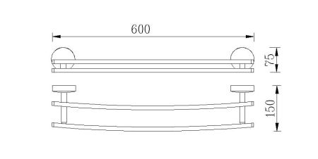 Держатель для полотенец Rush Fiji FI18532 двойной Хром, артикул FI18532