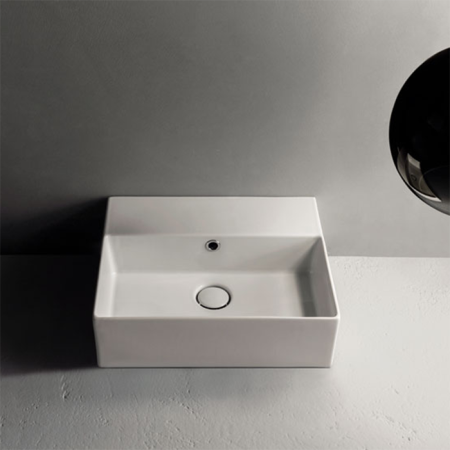 Донный клапан, Globo, для раковин, механический Push-Open, материал крышки-керамика, цвет крышки-белый, артикул FI012BI