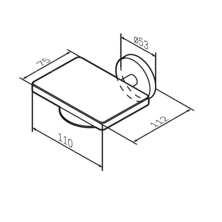 A85A34299 X-Joy, Стеклянная мыльница с настенным держателем, золото, артикул A85A34299