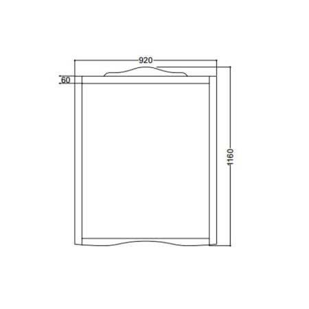 KERASAN Retro Зеркало в деревянной раме 92xh116, цвет noce(орех)