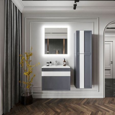 Комплект мебели для ванной Бриклаер БЕРЛИН 70SB, оникс серый, артикул БЕРЛИН 70SB