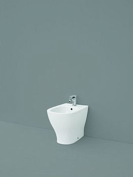 Hidra My, напольное биде c крепежом, 52x36x41h см, цвет белый глянцевый