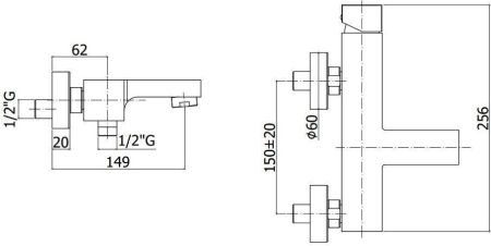 Смеситель для ванны с душем Paffoni Elle EL022CR, артикул EL022CR