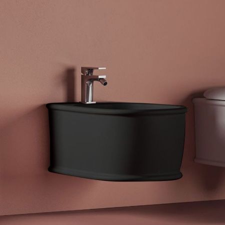 Artceram ATELIER Биде подвесное 52х37см, с 1 отв под смеситель, цвет: черный матовый, артикул ATB001 17 00 nero matt *1