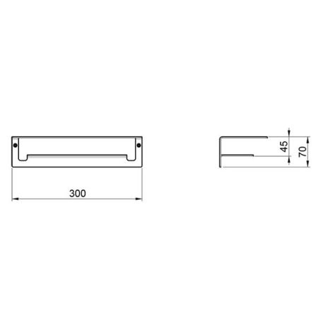 Бумагодержатель, Almar, Showers Accessories, без крышки, с полочкой, ширина, мм-282, тип установки-настенный, цвет-черный матовый, артикул E317000.MB