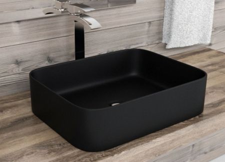 Раковина накладная "ASTANES" (matt black), артикул ESRNASTAMB