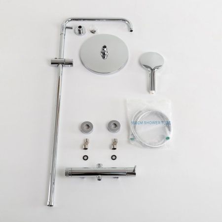 RELAX-CD-NOP Душевая стойка со смесителем, черный матовый, артикул RELAX-CD-NOP