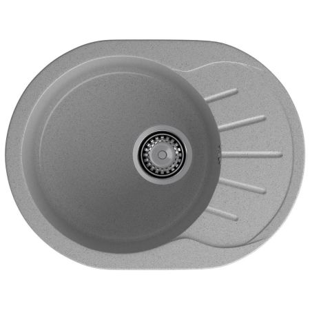 Кухонная мойка GranFest RONDO 580L, серый, артикул R-580L серый