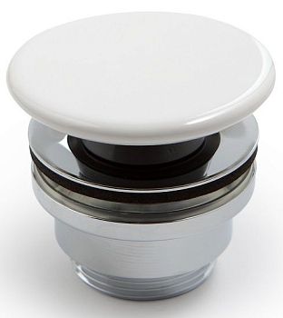 White Ceramic, донный клапан CLICK CLACK с керамической накладкой, цвет кофейный матовый
