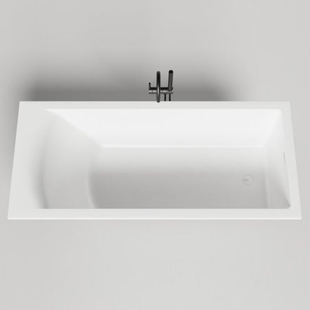 Salini CASCATA KIT Встраиваемая ванна с прямоугольной чашей 1800х800х600мм, ножки, донный клапан "Up&Down", сифон S-Sense, белый глянцевый, артикул 104513G