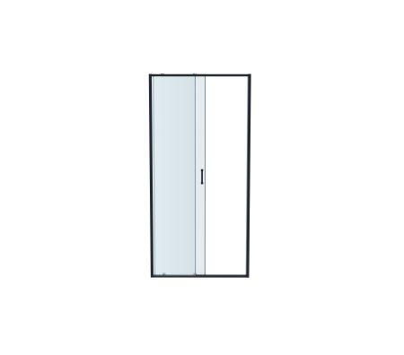 AQ ARI RA 10020BL Душевая дверь двухэлементная, раздвижная1000x2000 профиль черный, стекло прозрачное, артикул AQ ARI RA 10020BL