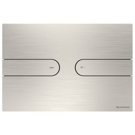 Клавиша смыва, Artceram, Inox 713, для унитаза, ширина, мм-245, глубина, мм-5,5, высота, мм-165, тип смыва-двойной, тип управления-механический, кнопки-полуовальные, материал-нержавеющая сталь, цвет-сталь, артикул 713.000.BS