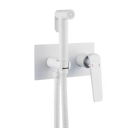 Гигиенический душ со смесителем Shevanik S8005F, белый, артикул S8005F