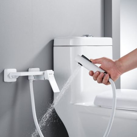 Гигиенический душ со смесителем Shevanik S6105C-1, белый