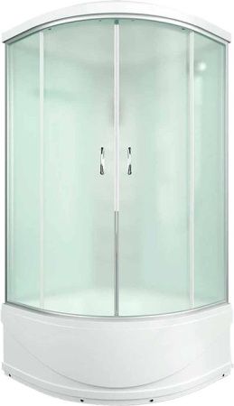 Душевая кабина Erlit Comfort ER4509TP 90x90 с гидромассажем задняя стенка Белая стекло матовое