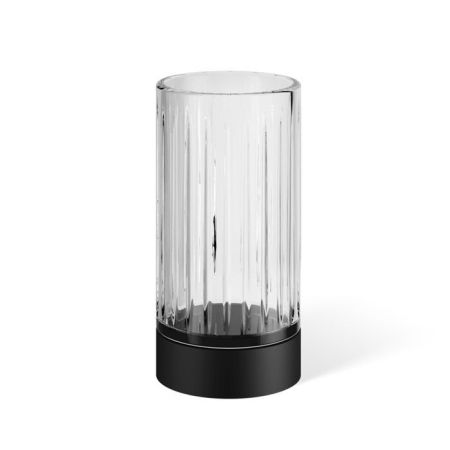 Decor Walther Century Стакан настольный, цвет: черный матовый/граненое стекло, артикул 0587760